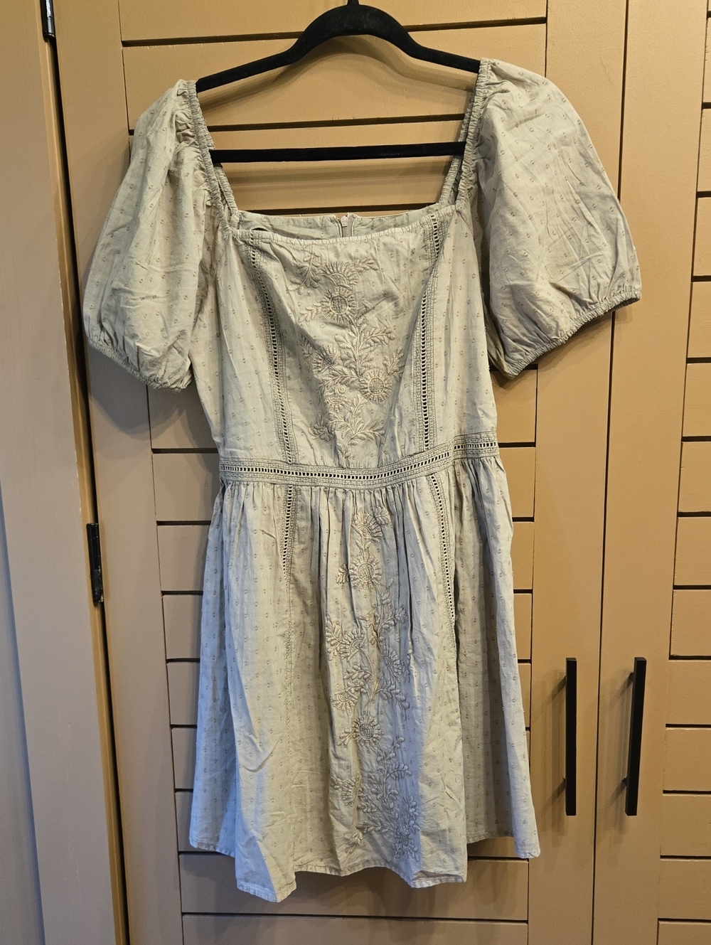 Disturbia Caustic Cotton Frill Mini Dress Size 8 (sage green) - Picture 5 of 9